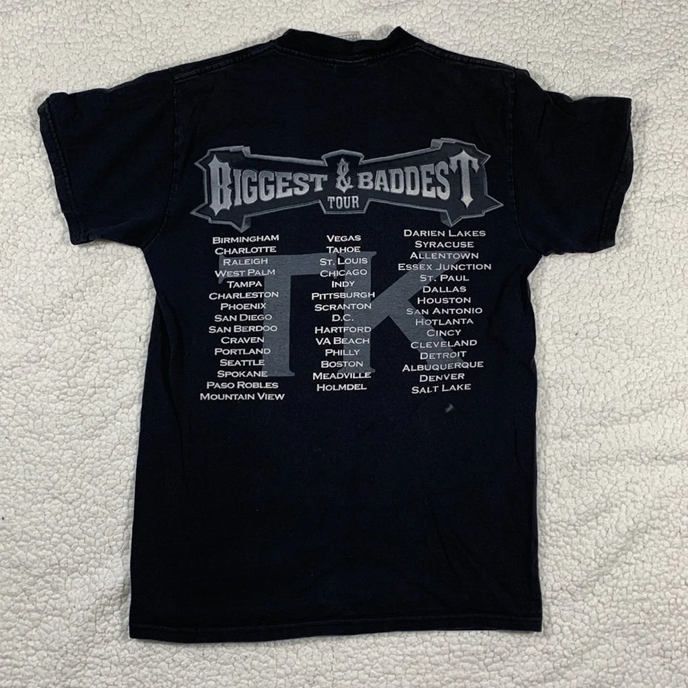 Toby Keith 2008 Double Sided Tee Concert T-shirt Biggest and Baddest Tour Small